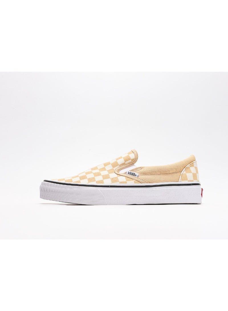 Vans Slip-On Beige Checkerboard Canvas Sneakers - Image 1
